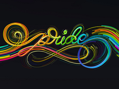 Pride 3d design 3d lettering 3dillustration cinema4d design illustration lettering lettering art