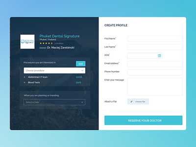 Create profile design doctor medical profile register ui ui design uiux ux