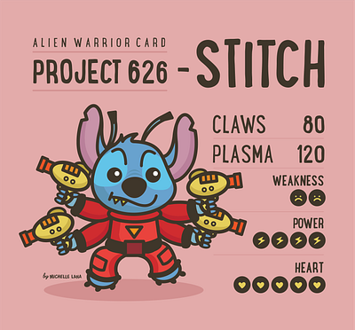 Alien Stitch! alien characters illustration michelle lana vector vector illustration