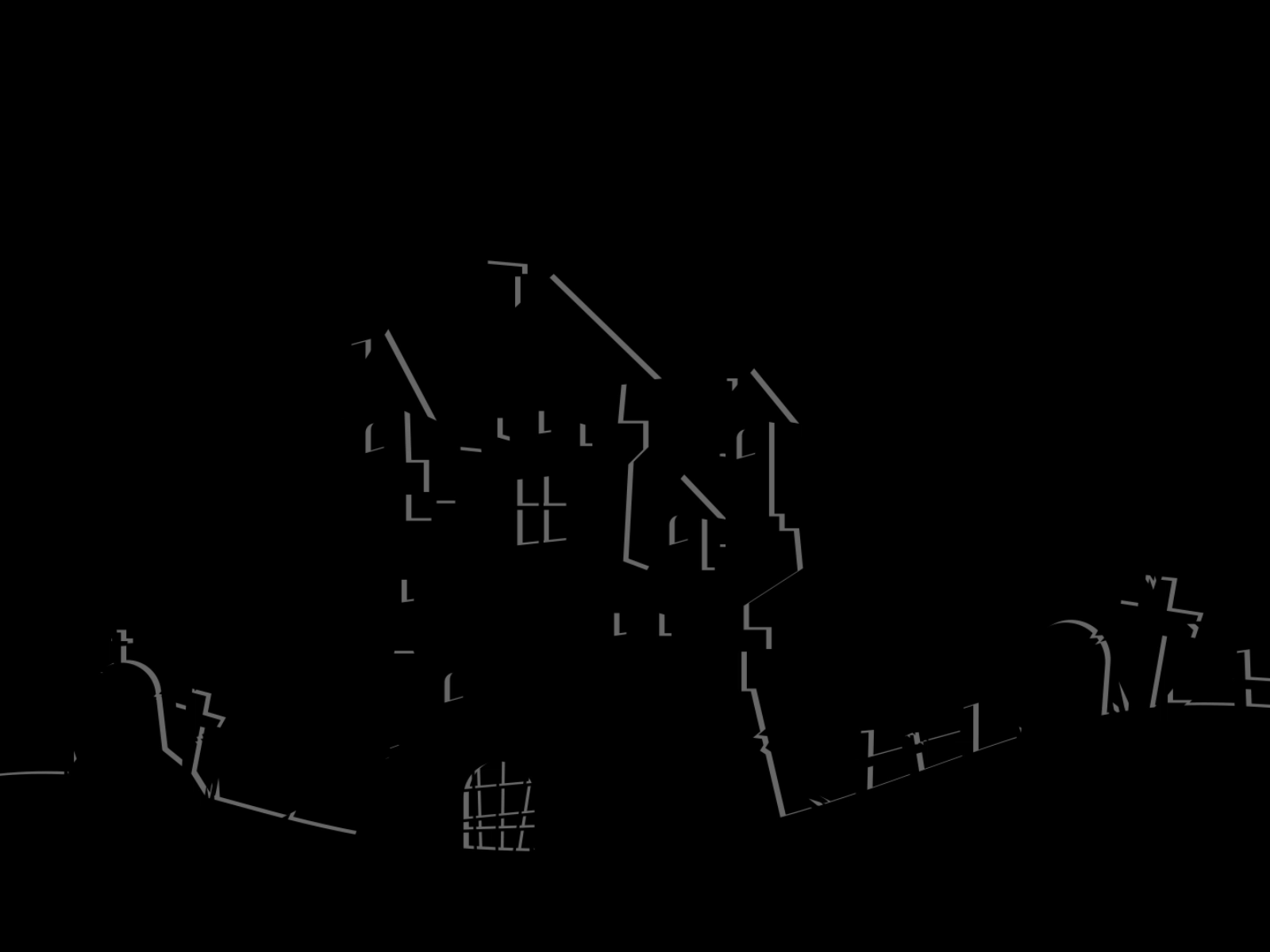 Lightning bolts 2d animation castle cementery electrical storm fear horror lightning bolts terror