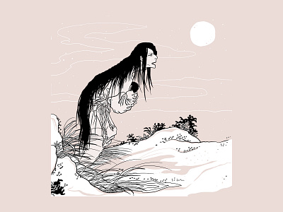 DUNE [INKTOBER 2020 SERIES] 2020 art black and white creepy design digital digitalart direction dune folklore ghost graphic illustration inktober inktober2020 japan japanese yurei