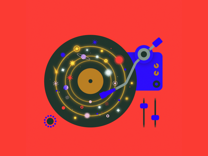 27. Music aftereffects animatedillustration animation illustration inktober inktober2020 loop loopvideo milky way mograph motiongraphics music universe vectober vectober2020 vectorart vinyl