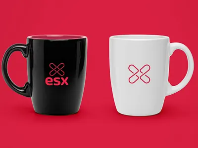 ESX Mug Concept. arrow brand brand identity branding butterfly icon infinity logo logotipo logotype red