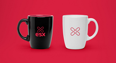 ESX Mug Concept. arrow brand brand identity branding butterfly icon infinity logo logotipo logotype red