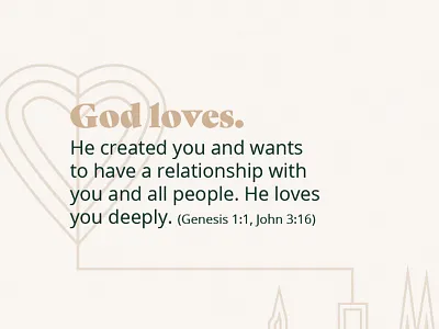 God Loves: Gospel Bookmark church christmas church design design heart illustration illustrator sermon graphic sermon series typography youth group design