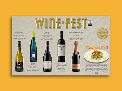 Wine Fest 2020 design placemat wine festival