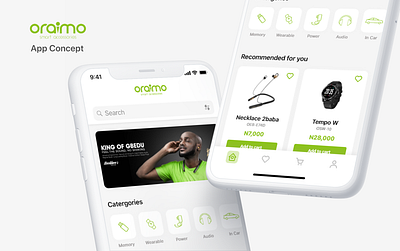 Oraimo Concept app app design minimal ui ux