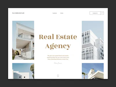 Real estate homepage design design estate estate agent homepage interface logo minimalism ui web website website design