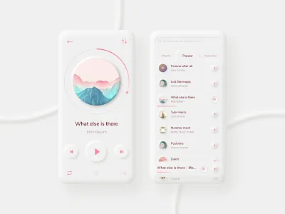 Music player Neumorphism android app design interface ios app light minimalism minimalist music music app music player neomorphism neumorphism player smooth soft ui ux white