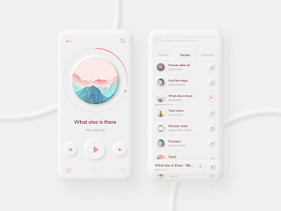 Music player Neumorphism android app design interface ios app light minimalism minimalist music music app music player neomorphism neumorphism player smooth soft ui ux white