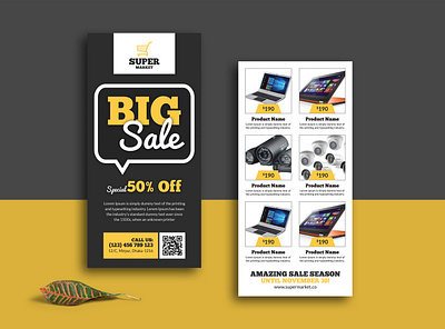 Black Friday DL Flyer Rack Card advertisement big sale black friday black friday dl flyer black friday flyer black friday rack card branding dl flyer flyer marketing promotion rack card sale year end sale