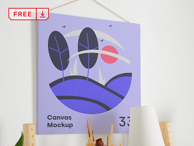 Free Canvas PSD Mockup artwork branding bundle canvas download frame free freebie identity illustration poster print psd stationery