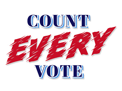 COUNT EVERY VOTE countdown typography