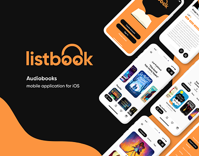 Listbook - App for Audiobooks app design graphic design icon illustration logo minimal ui ux vector