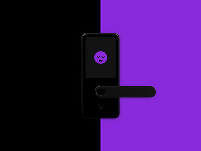 Smart lock – Door Handle UI design door handle product design real life product smart app smart lock ui