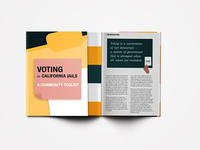 Jail Voting Toolkit: ACLU design digital illustration indesign layout print social justice