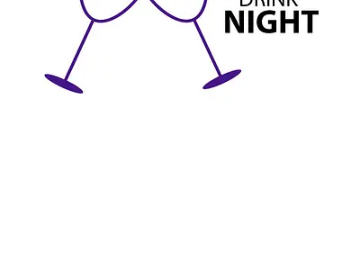 DRINK NIGHT drink flat illustrator logo logo design logotype night