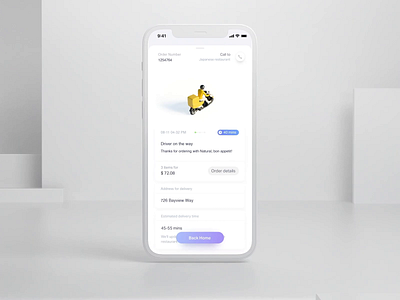 Food delivery 3D 3d animation delivery driver driving food food app grocery illustration iphone12 mockup motion natural organic restaurant restaurant branding sashimi sushi ui visual design