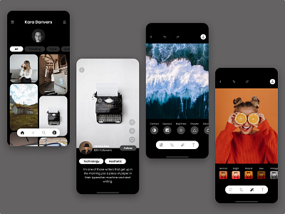 Photo Collage and Editor App apple design minimalist photo photo editor pinterest ui uidesign uiuxdesign ux vsco vscocam