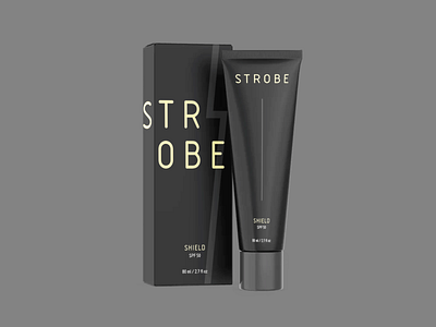 STROBE Cosmetic Packaging Design black white brand design brand identity branding cosmetics futuristic logos minimalist modernism monochrome packaging design