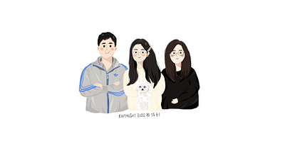 全家福👪 design family portrait illustration invite design