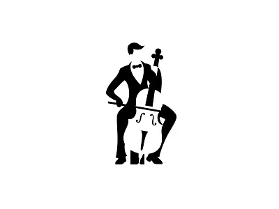 Cello Player brand designer branding cello cello player entertainment flat identity designer identitydesign instrument logo designer minimalist minimalist logo design music music school logo music symbol musician negative space negative space logo simple violoncello
