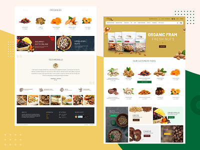 Nuts Shop branding design eccomerce flat homepage icon illustration landing page design landingpage logo minimal nuts shop shopping trending typography ui ux web design website