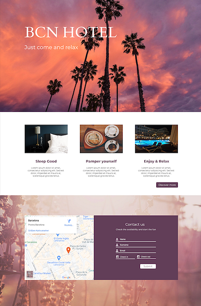 Hotel Landingpage - II Part app app design design hotel ui uiux ux web webdesign website