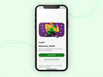 Smart Login - Gojek animation biometric faceid gojek gojekdesign interaction login login design login ui