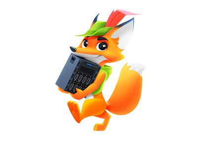 Hosting Fox Mascot animal art branding character character design character illustration design fox hosting company illustration illustration art illustration for web illustrator logo mascot mascot character mascot logo robin hood shakuro vector