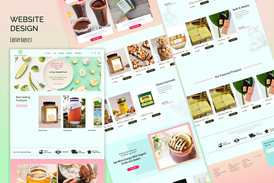 E-commerce Website For Earthy Harvest colors online shop product uidesign ux design webdesign website website concept website design