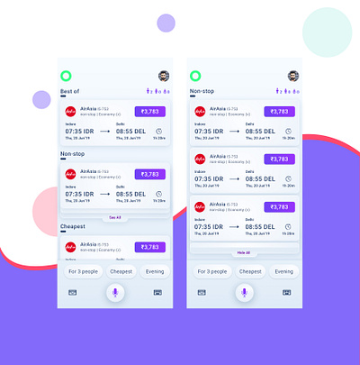 Flight search result app design artificialintelligence flight booking app flight search uidesign uxdesign website