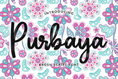Purbaya Brush Script Typeface beautiful calligraphy font foundry hand handwritten lettering ligature luxury modern monoline script signature typeface typography
