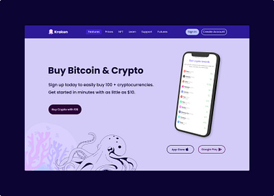 Landing Page Design Cryptocurrency bitcoin branding crypto cryptocurrency design graphic design herosection illustration landingpage logo ui uidesign uidesigner ux uxdesigner vector webdesign webdesigner