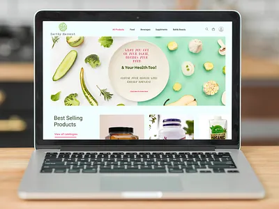 Earthy Harvest Landing Page design landing page landing page design ui design uiux ux design webapps website website design