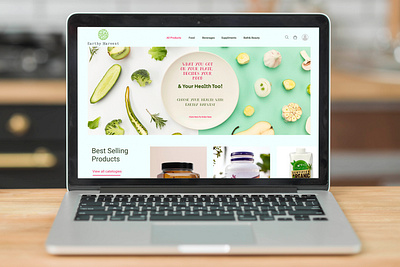 Earthy Harvest Landing Page design landing page landing page design ui design uiux ux design webapps website website design