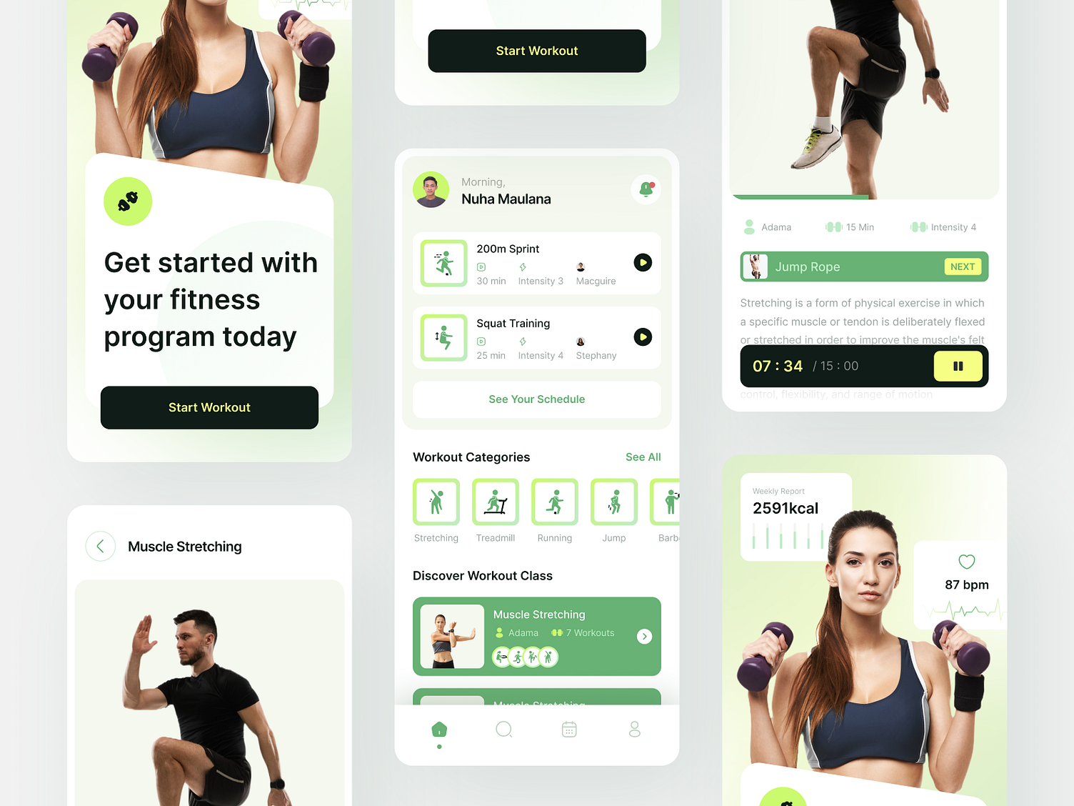 Fitness Coach App Exploration By Nuha Maulana Ahsan 🦅 For Vektora On