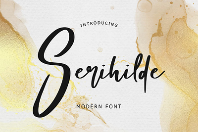 Serihilde Modern Script Font beautiful calligraphy font foundry hand handwritten lettering ligature luxury modern monoline script signature typeface typography