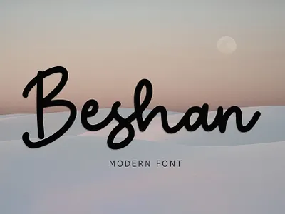 Beshan Modern Font beautiful calligraphy font foundry hand handwritten lettering ligature luxury modern monoline script signature typeface typography