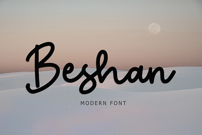 Beshan Modern Font beautiful calligraphy font foundry hand handwritten lettering ligature luxury modern monoline script signature typeface typography