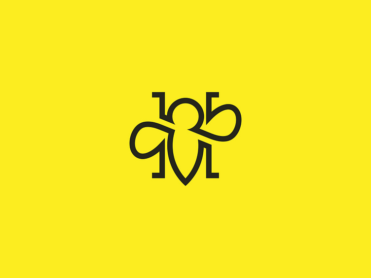 H + Bee Logo Mark by LogoCaptain Studio on Dribbble