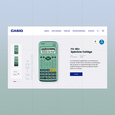 Casio Education ui ux web