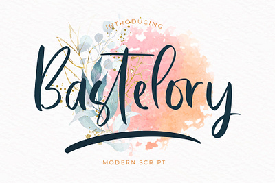 Bastelory Modern Script Font beautiful calligraphy fondry font hand handwritten lettering ligature luxury modern script signature typography wedding