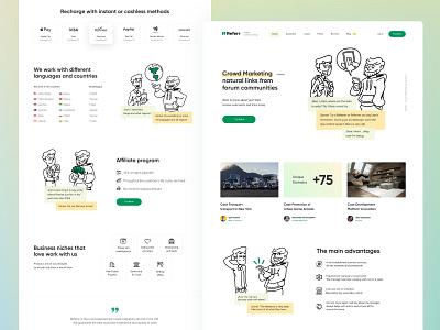 Referr - Crowd Marketing Platform clean concept dark green design dribbble best shot interface layers layout light light green minimal minimalism popular referr ui uidesign ux vector web website