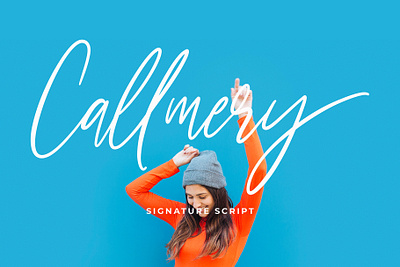 Callmery Signature Script Font beautiful calligraphy fondry font hand handwritten lettering ligature luxury modern monoline script signature typography wedding