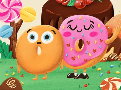 Doughnut Dressup! bedtime stories candy character design children childrens illustration chocolate doughnut hand drawn illustration kid kidlit picture book story book