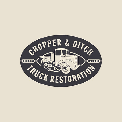 Chopper & Ditch Variation badge branding lettering logo truck type typography vintage