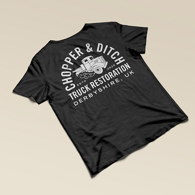 Chopper & Ditch Tee brand brand design brand identity illustration lettering texture truck tshirt typography