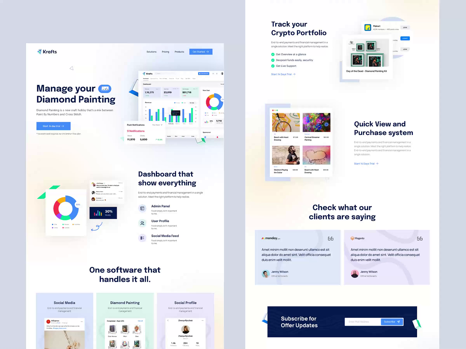 Krafts - SaaS Landing Page by Musemind - UX/UI Design Agency on Dribbble