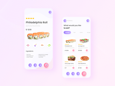 Shot Eat App app color design flat icon illustration minimal ui ux vector